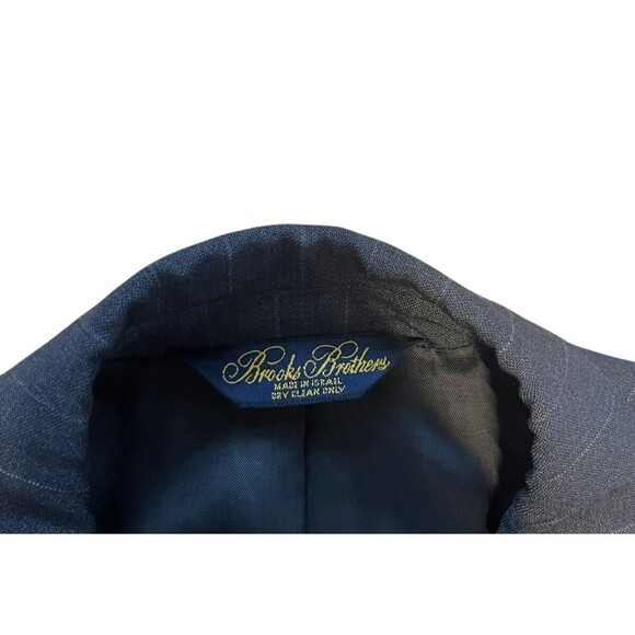 VINTAGE Brooks Brothers Blazer Men's Size 42S Gray Pinstripe Suit Jacket Preppy - Picture 3 of 9